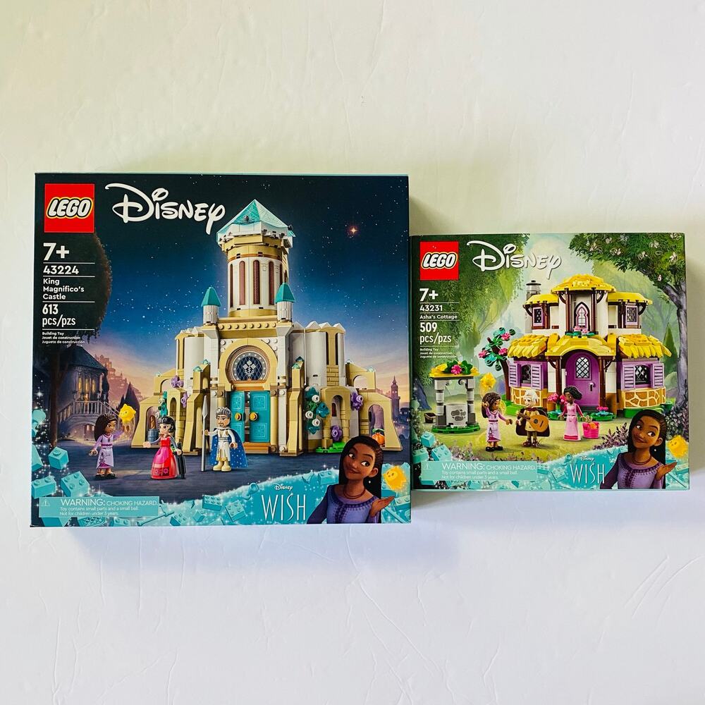 LEGO | Disney Wish Asha's Cottage/King Magnifico's Castle Bundle NWT